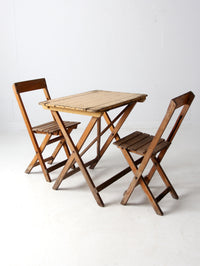 vintage Van Stokkum folding table and chairs set