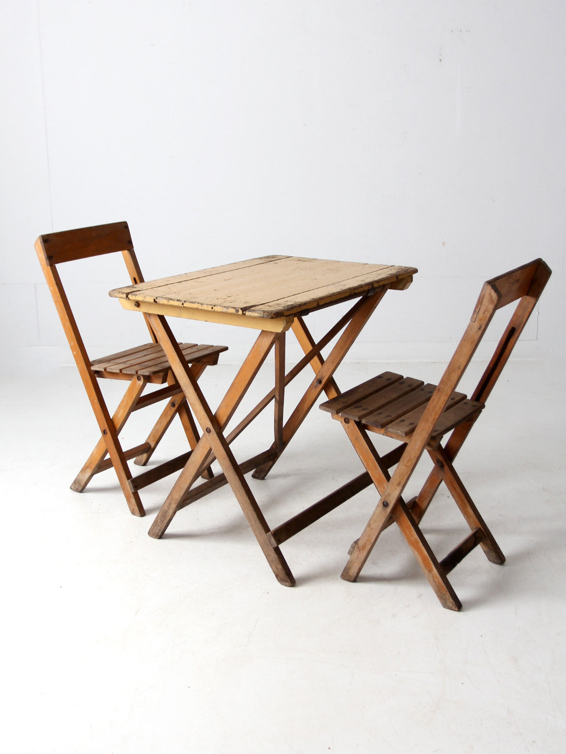 vintage Van Stokkum folding table and chairs set