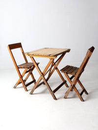 vintage Van Stokkum folding table and chairs set