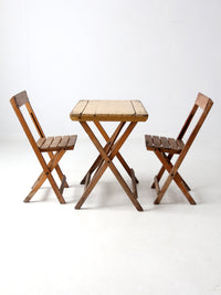 vintage Van Stokkum folding table and chairs set
