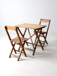 vintage Van Stokkum folding table and chairs set