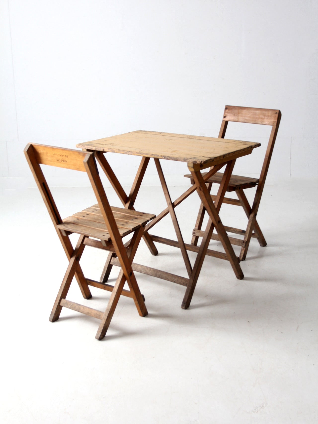 vintage Van Stokkum folding table and chairs set