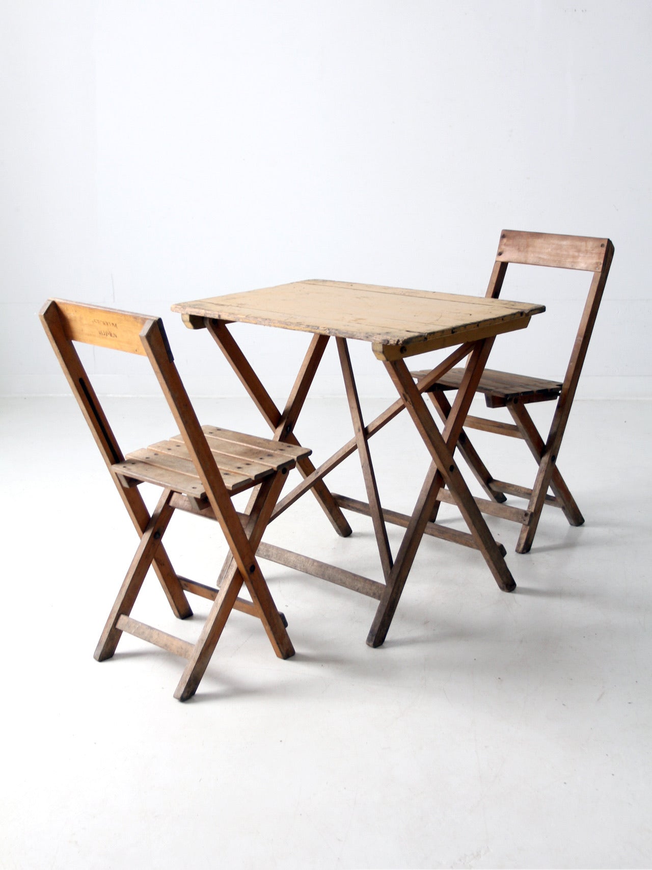 vintage Van Stokkum folding table and chairs set