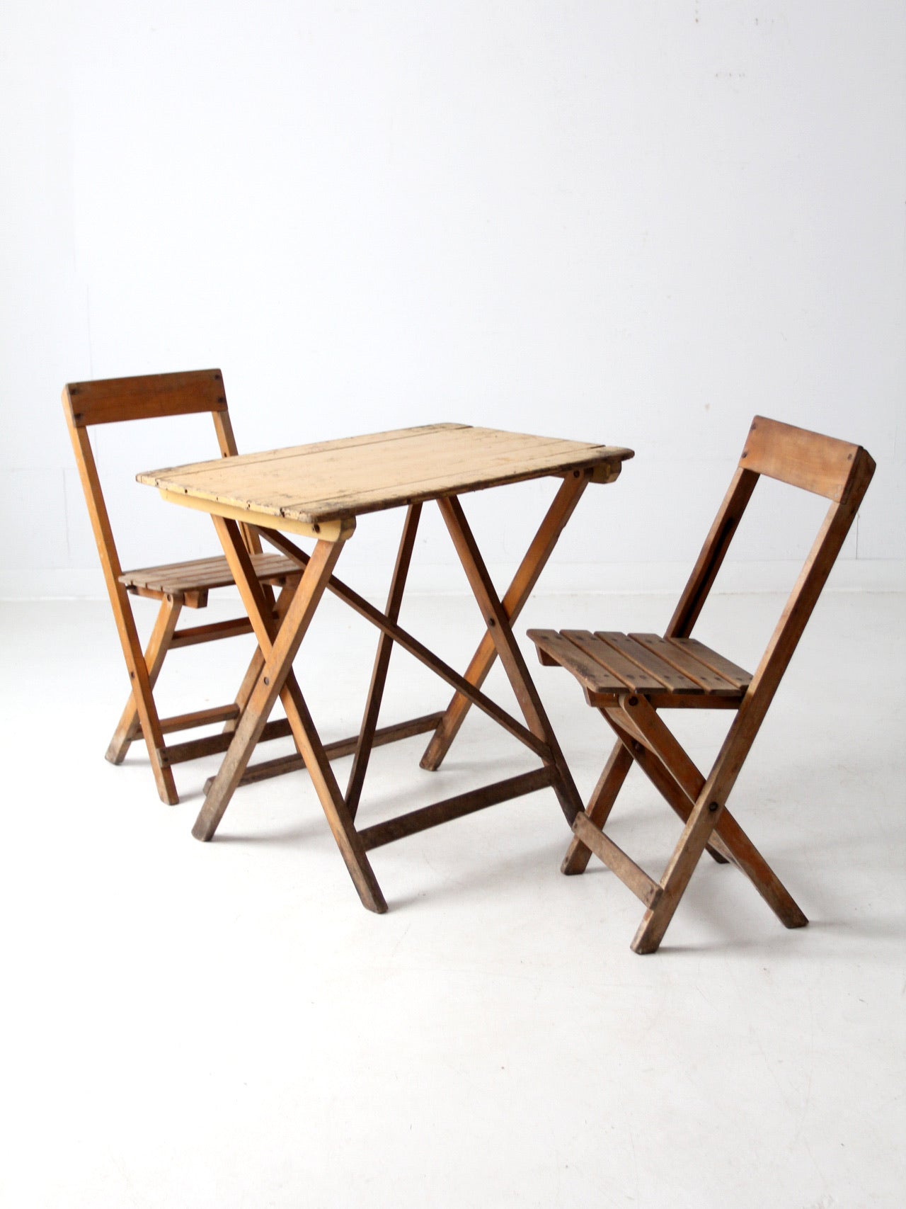vintage Van Stokkum folding table and chairs set