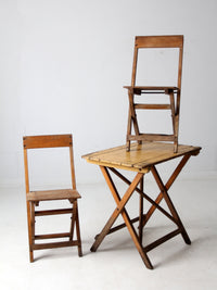 vintage Van Stokkum folding table and chairs set