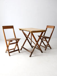 vintage Van Stokkum folding table and chairs set