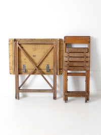 vintage Van Stokkum folding table and chairs set