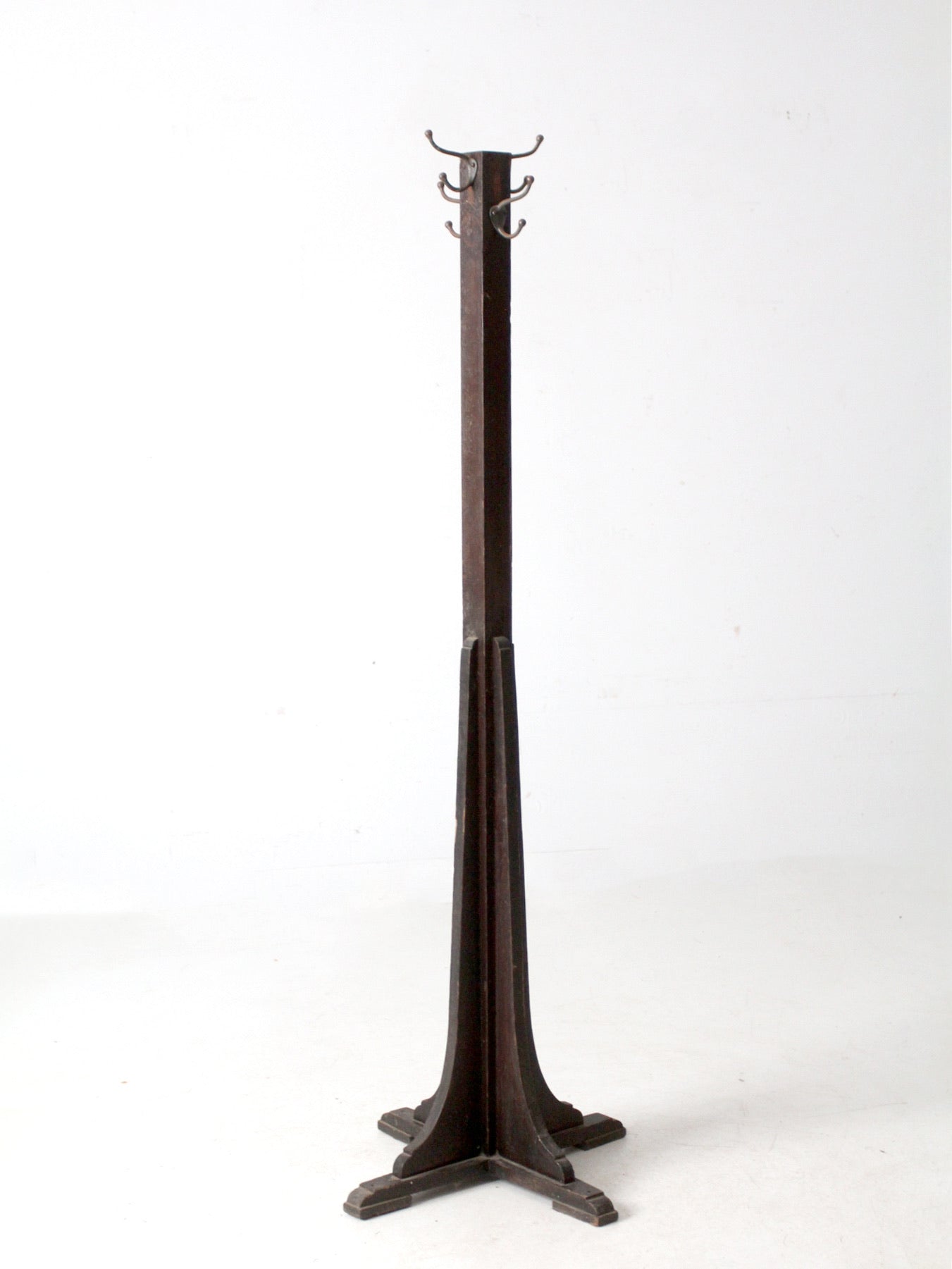antique wooden coat rack