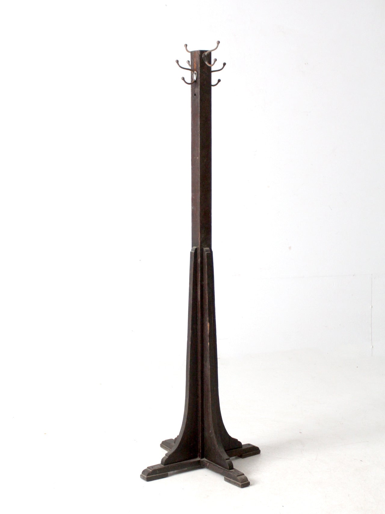 antique wooden coat rack