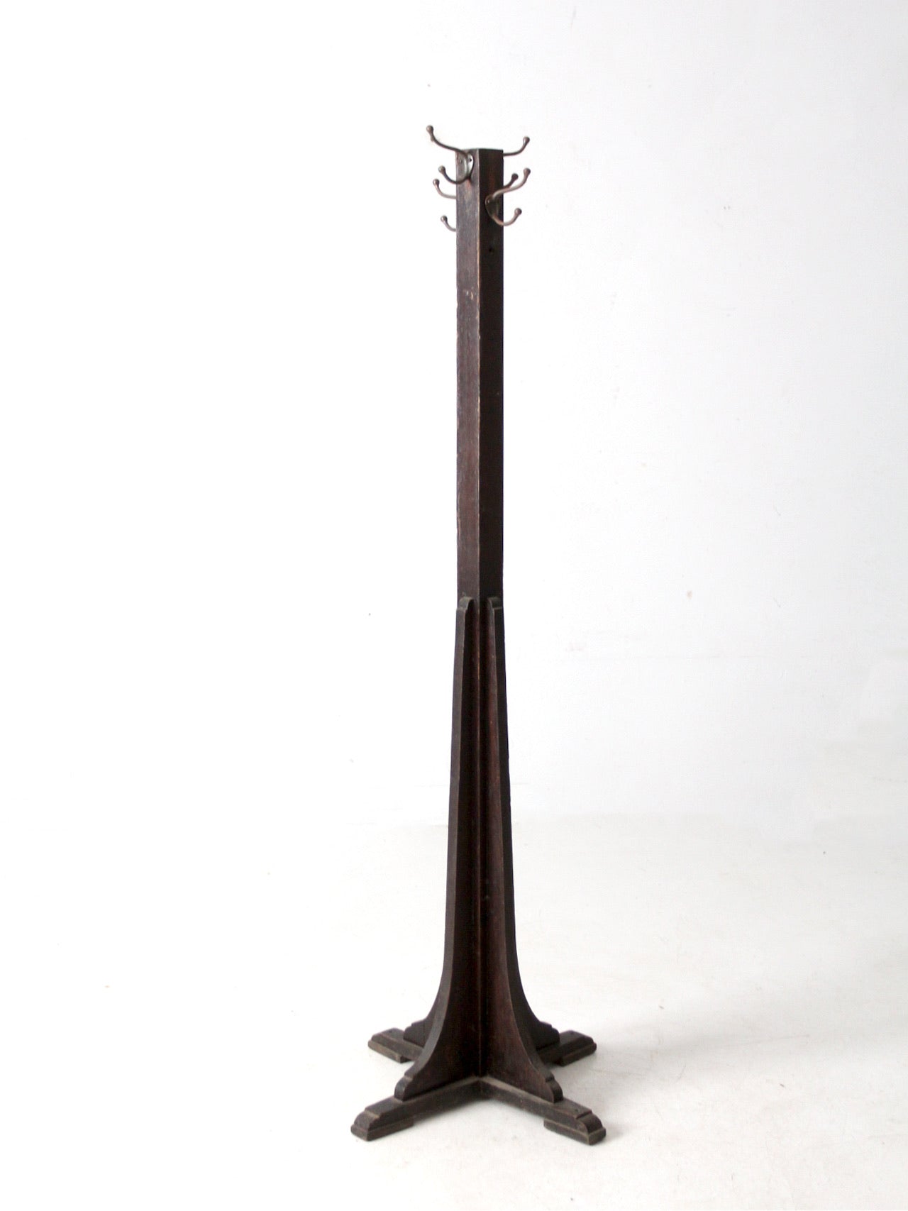 antique wooden coat rack