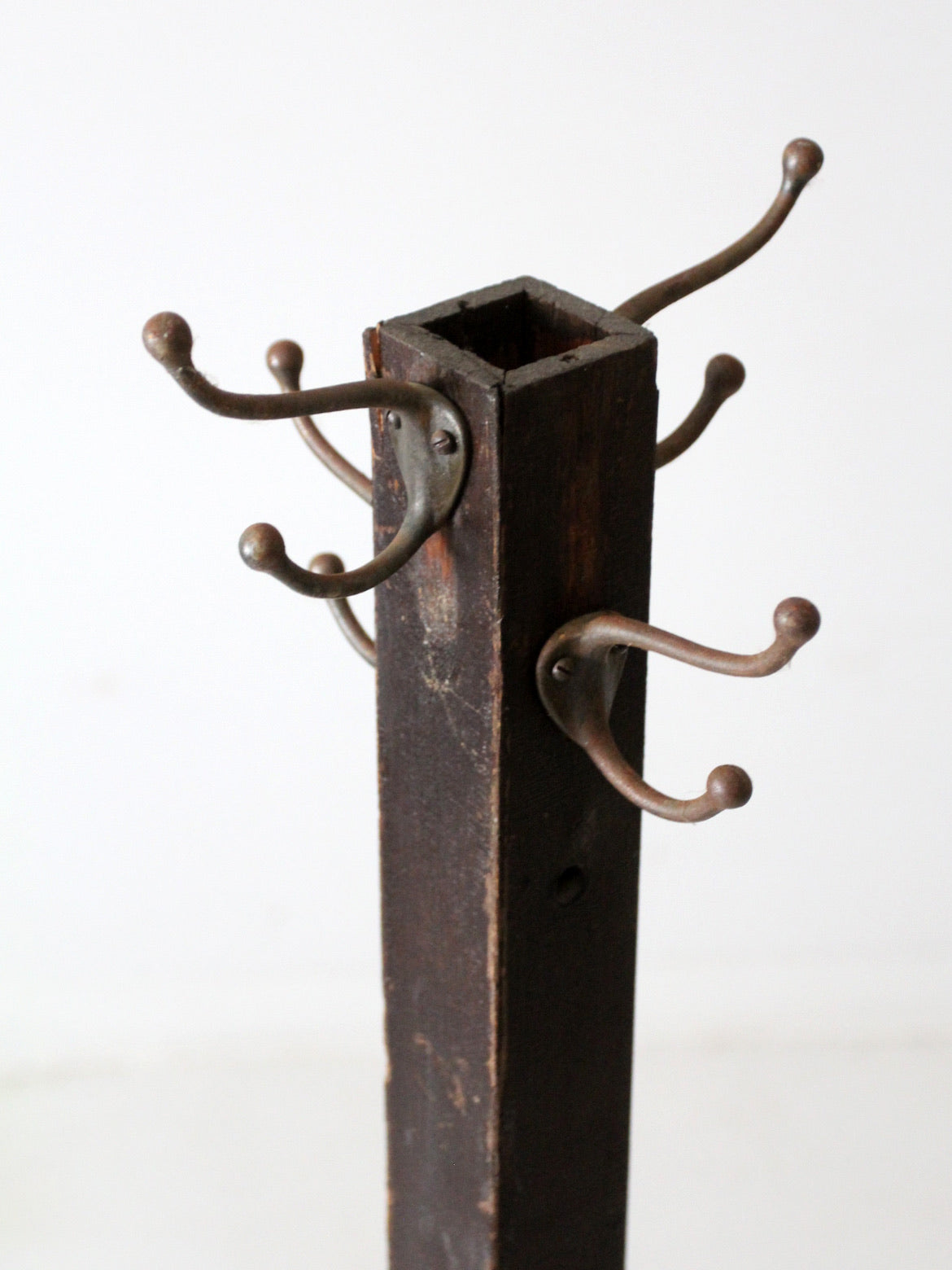 antique wooden coat rack