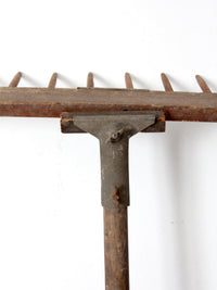 antique wooden hay rake