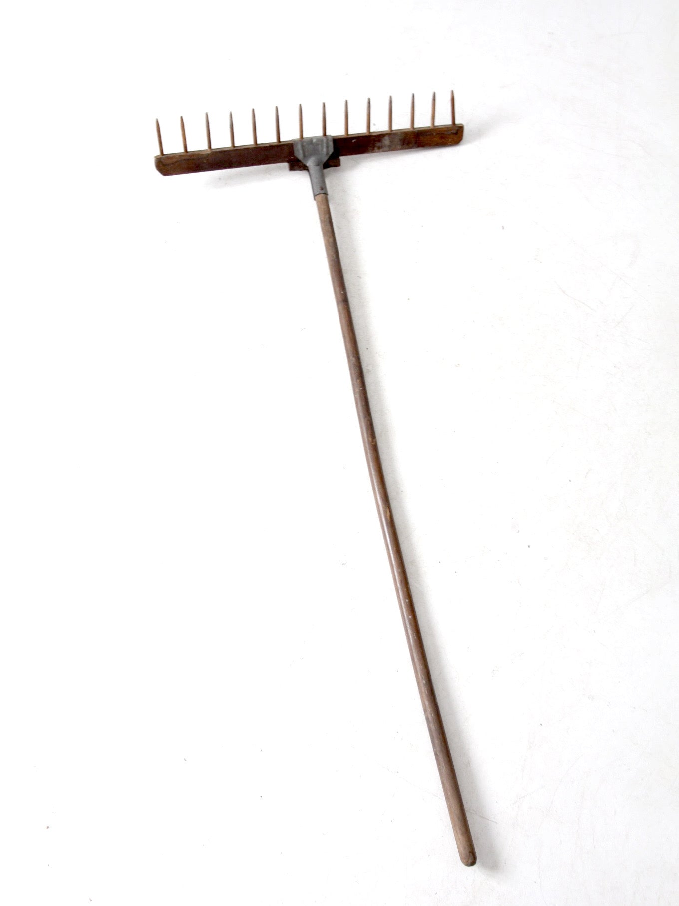 antique wooden hay rake
