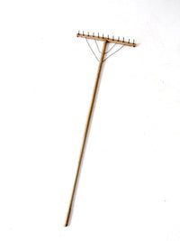 antique wooden hay rake