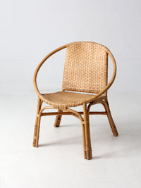 mid-century rattan chair