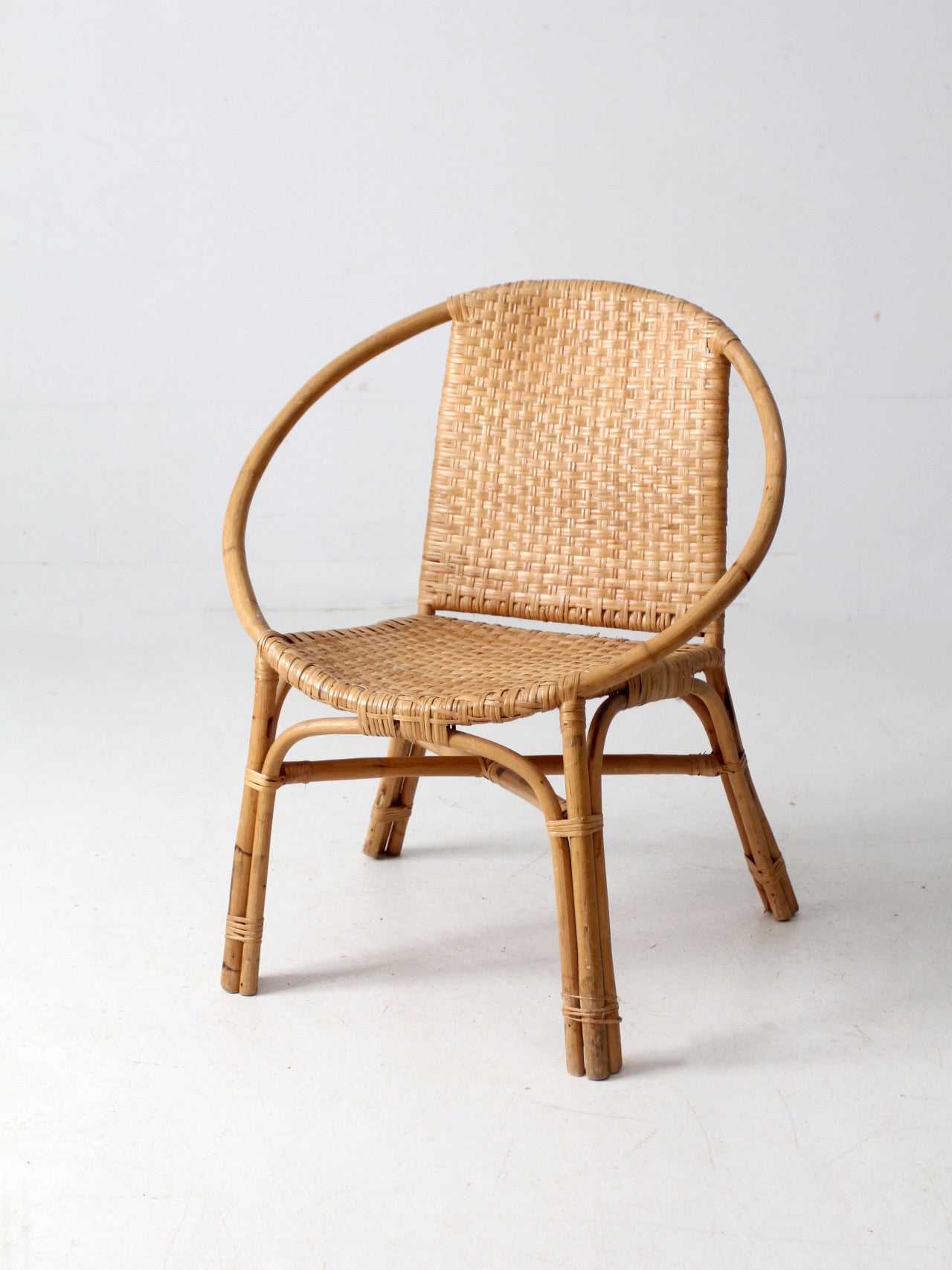 mid-century rattan chair