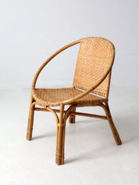 mid-century rattan chair