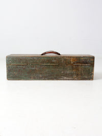 vintage green wood tool box