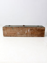 vintage green wood tool box