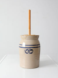 vintage Marshall Pottery stoneware butter churn