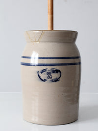vintage Marshall Pottery stoneware butter churn