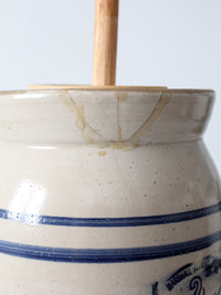 vintage Marshall Pottery stoneware butter churn
