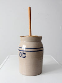 vintage Marshall Pottery stoneware butter churn