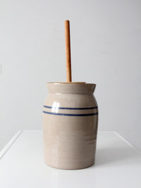 vintage Marshall Pottery stoneware butter churn