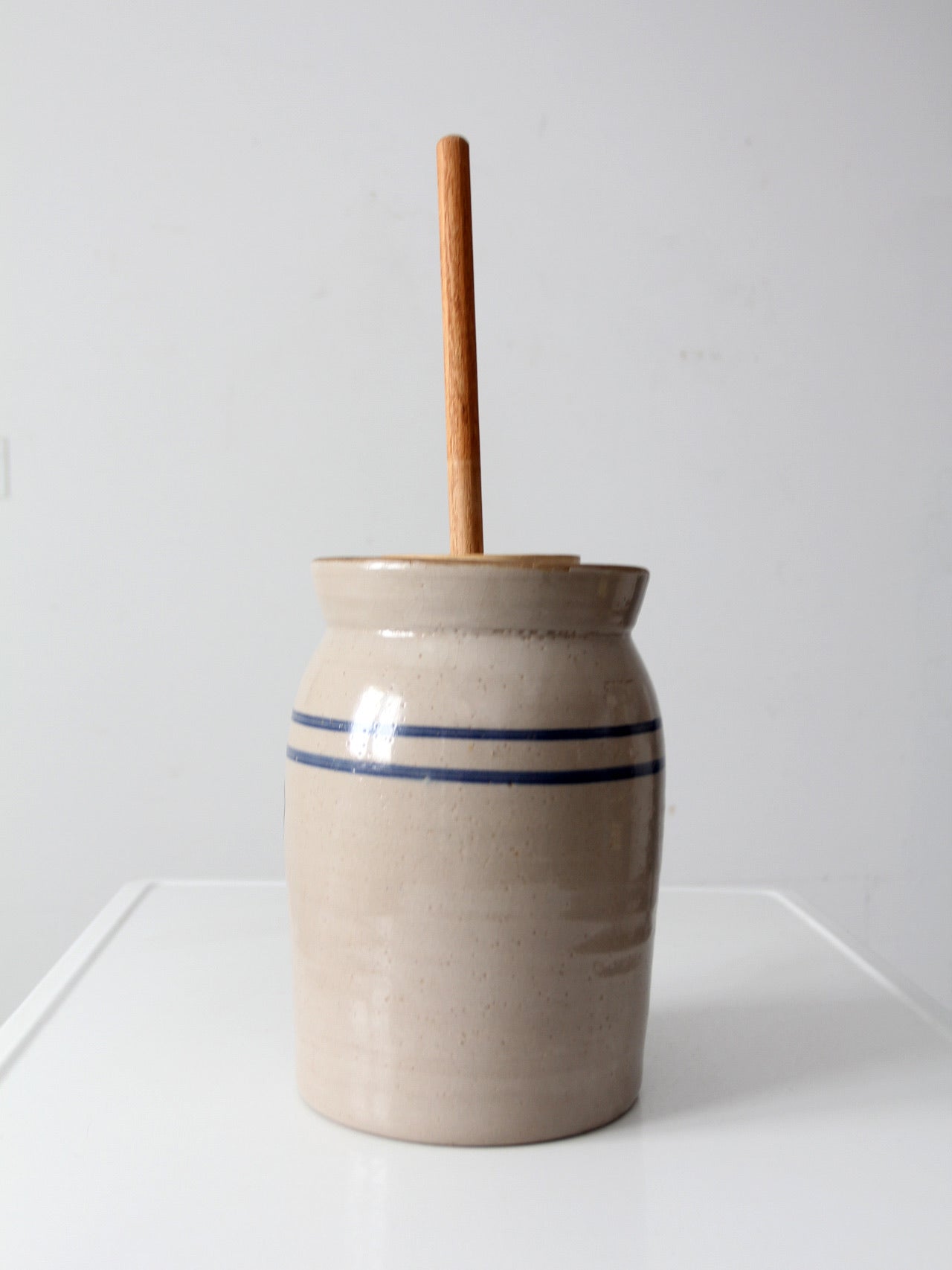 vintage Marshall Pottery stoneware butter churn