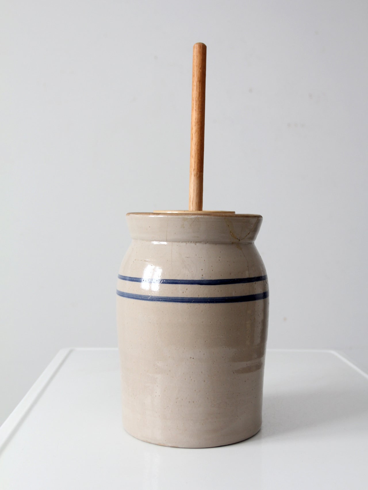 vintage Marshall Pottery stoneware butter churn