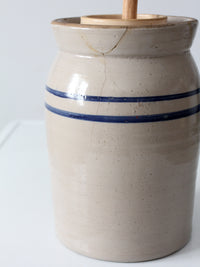 vintage Marshall Pottery stoneware butter churn
