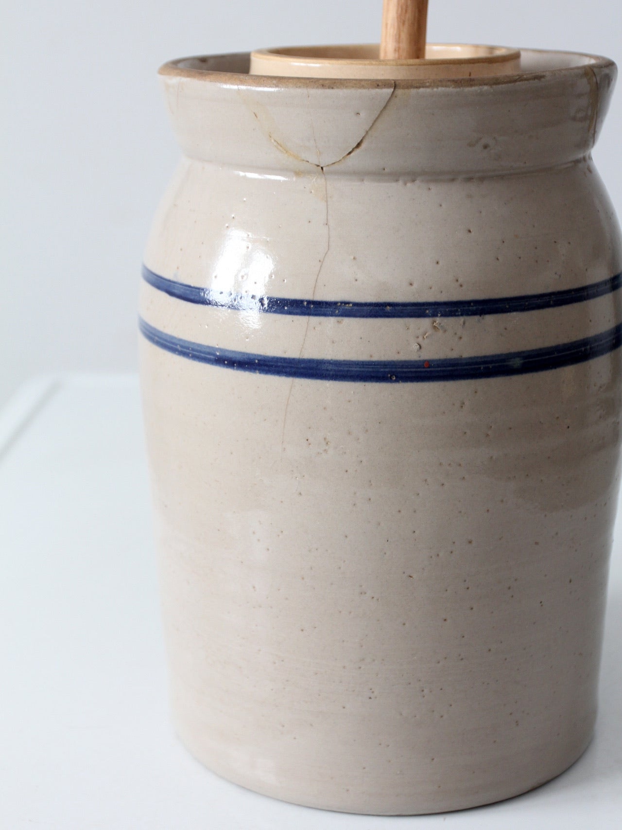 vintage Marshall Pottery stoneware butter churn