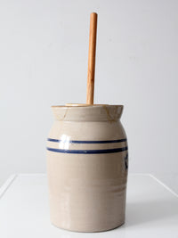 vintage Marshall Pottery stoneware butter churn