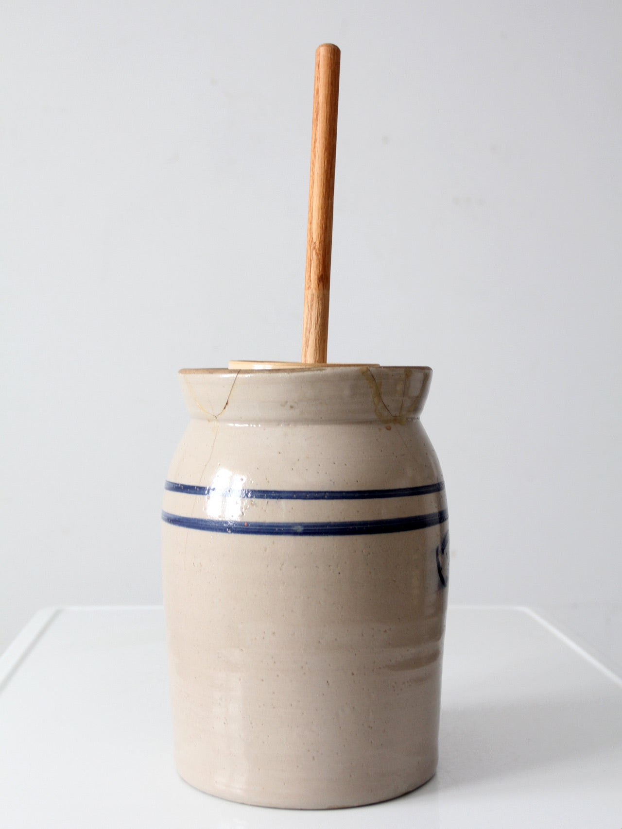 vintage Marshall Pottery stoneware butter churn