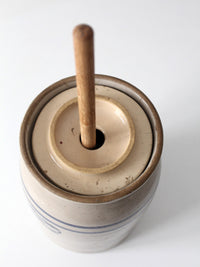vintage Marshall Pottery stoneware butter churn