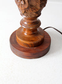 vintage floral carved table lamp