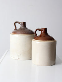 antique stoneware jugs pair