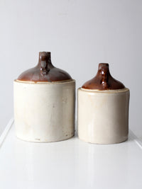 antique stoneware jugs pair