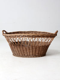 vintage wicker laundry basket
