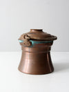 antique copper fire pot bucket