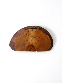 vintage handmade live edge wall clock