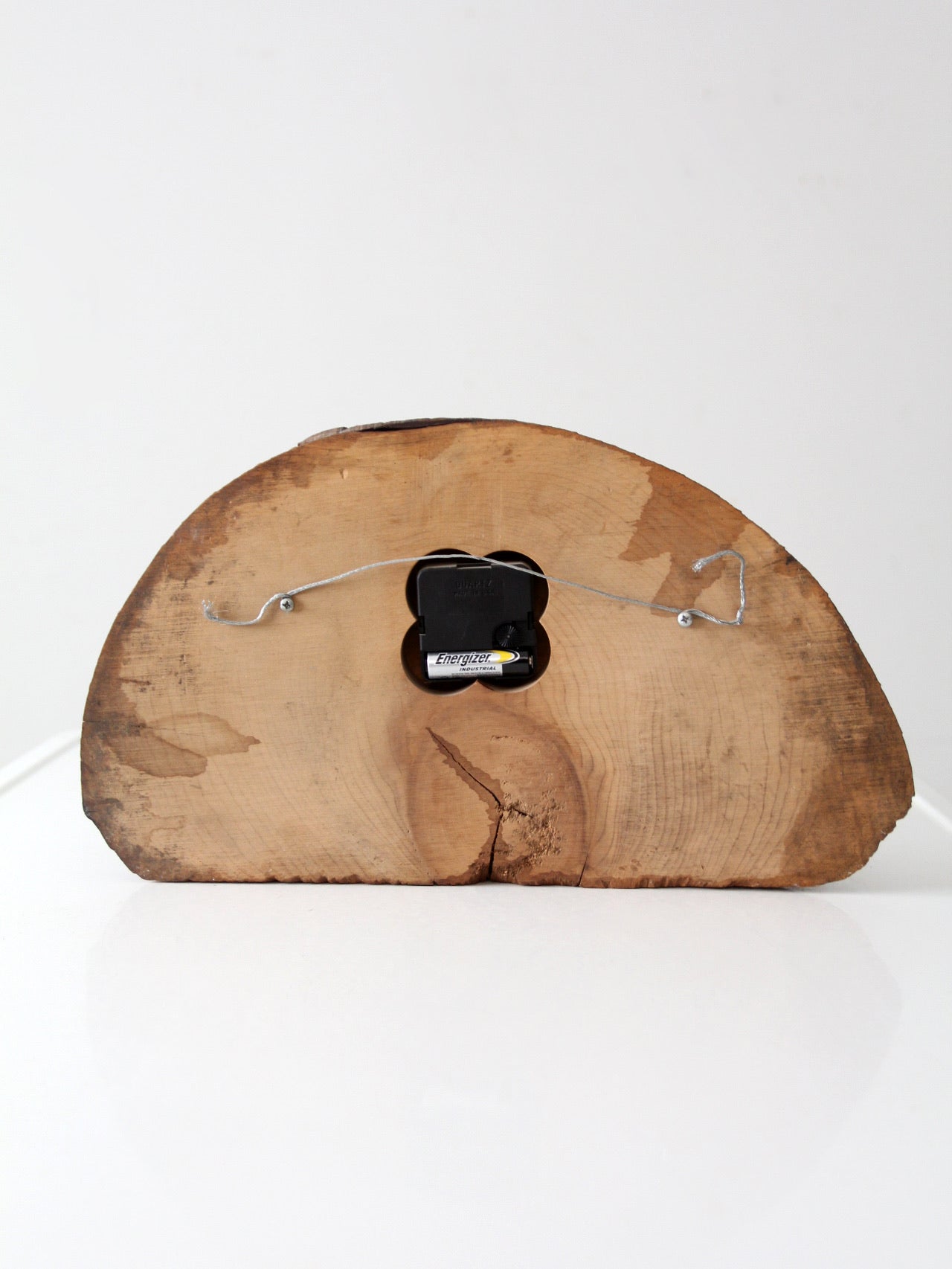 vintage handmade live edge wall clock