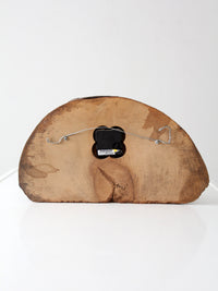 vintage handmade live edge wall clock