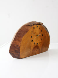 vintage handmade live edge wall clock
