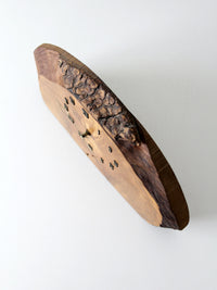 vintage handmade live edge wall clock