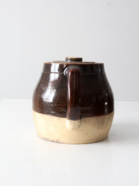 antique stoneware bean pot