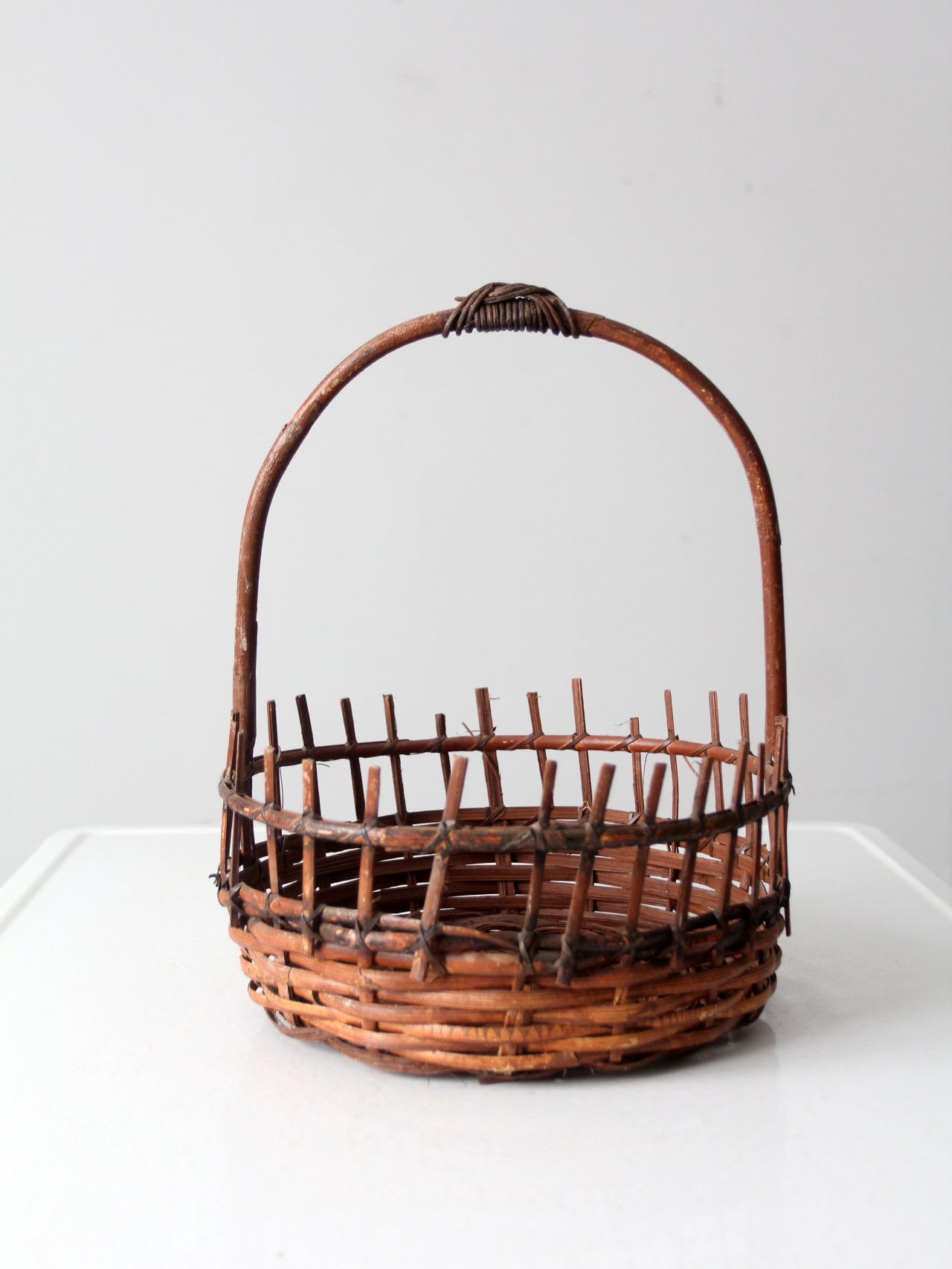 vintage rustic wicker basket