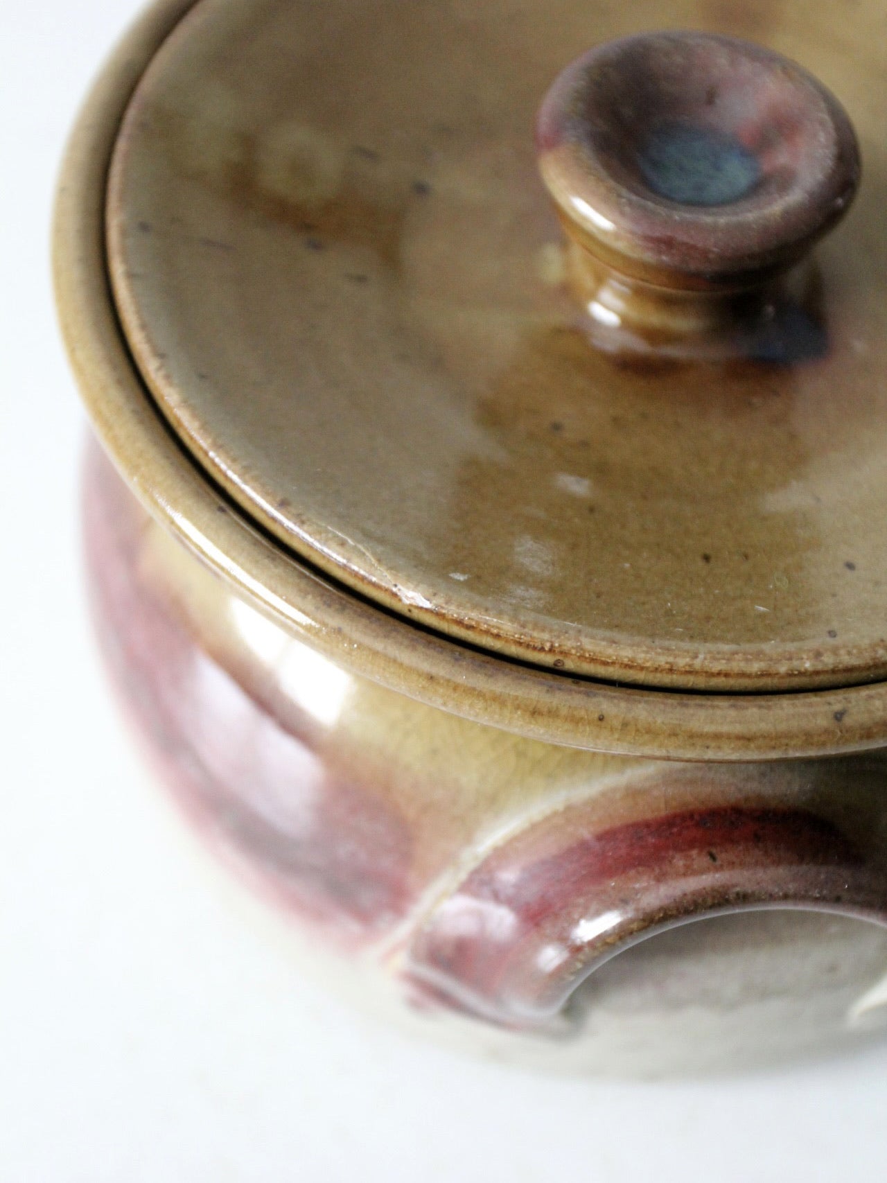 vintage Nichols Pottery covered bowl