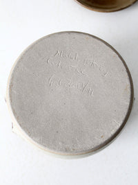 vintage Nichols Pottery covered bowl