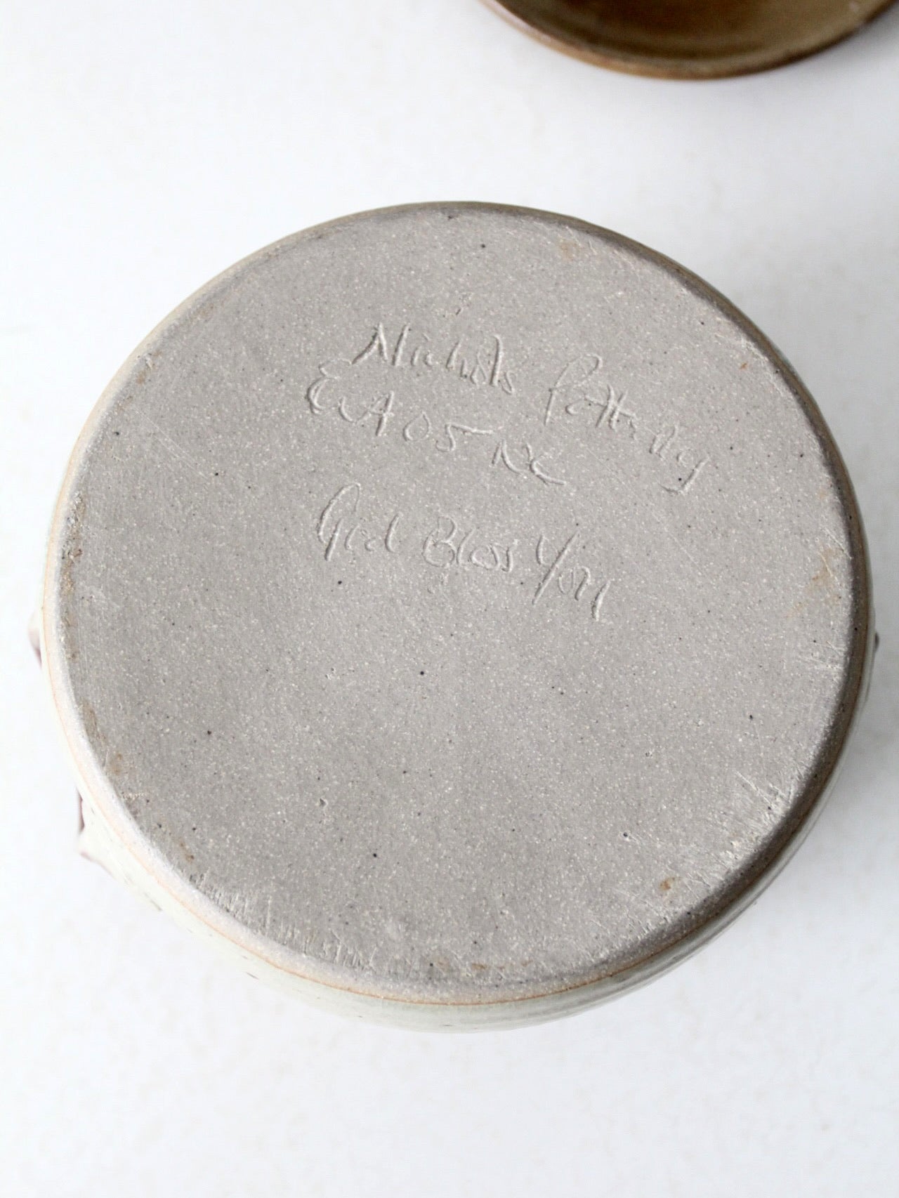 vintage Nichols Pottery covered bowl